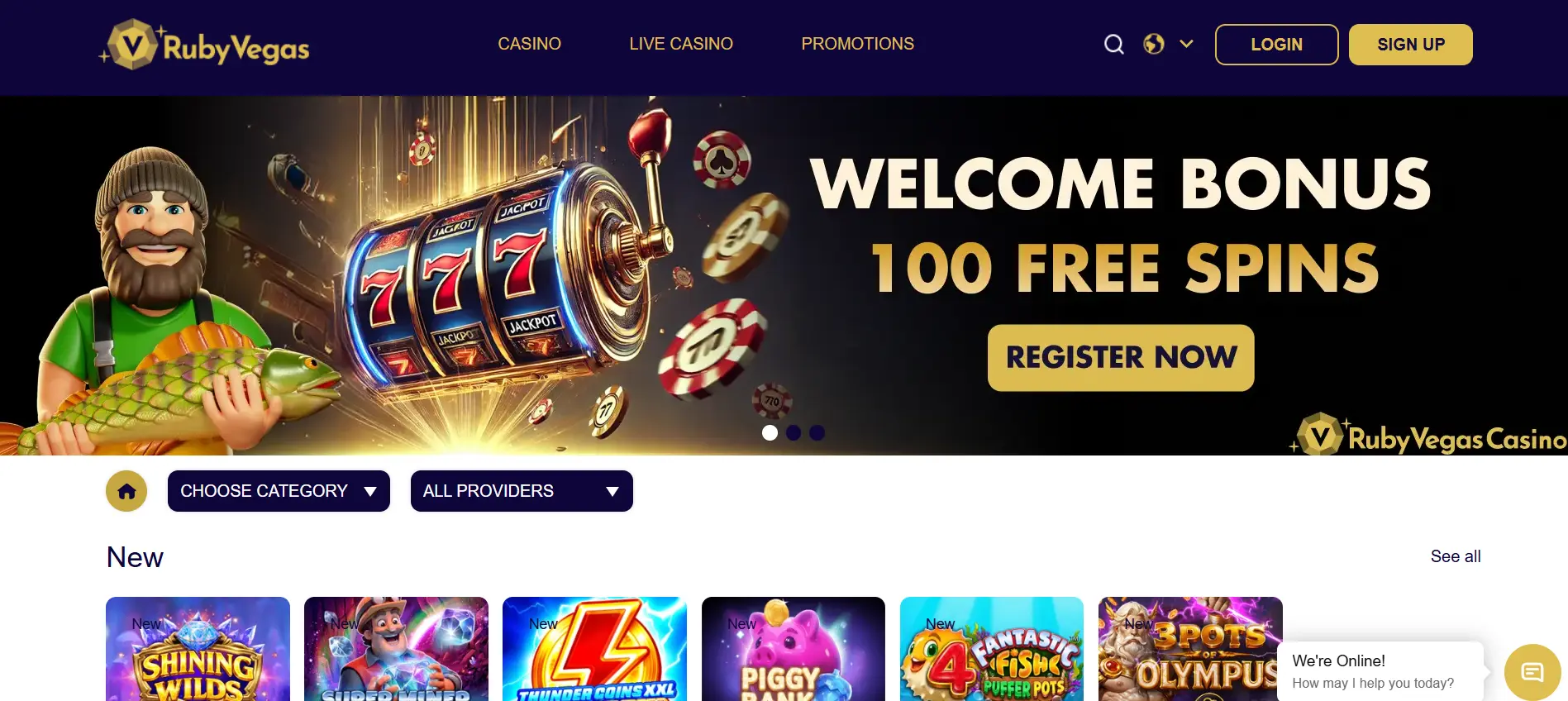 Bonus de bienvenue du casino Ruby Vegas